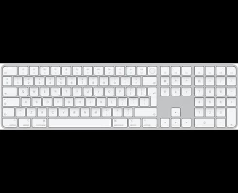 Apple Magic Keyboard with Touch ID and Numeric Keypad for Mac models with Apple silicon - Swedish - White Keys