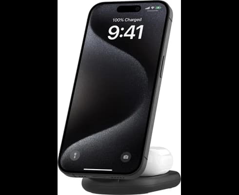 Belkin Belkin - 2-in-1 Magnetic Foldable Wireless Charger with Qi2 15W, black