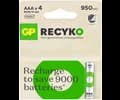 GP ReCyko AAA-batteri, 950 mAh, 4-pack