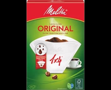 Melitta Kaffefilter 1x4 80-pack