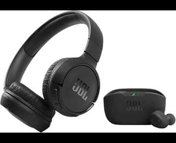 JBL T570 BT - Black + Wave Buds - Black