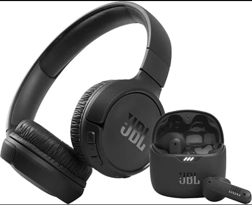 JBL T570 BT - Black + Tune Flex - Black